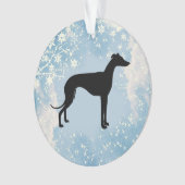Greyhound Silhouette Ornament (voorkant)