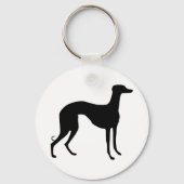 Greyhound Silhouette Sleutelhanger (Voorkant)
