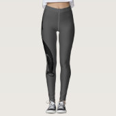 Greyhound Sitting Leggings - Donkergrijs (Voorkant)