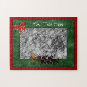 Greyhound Sleigh Holiday Your Photo Legpuzzel