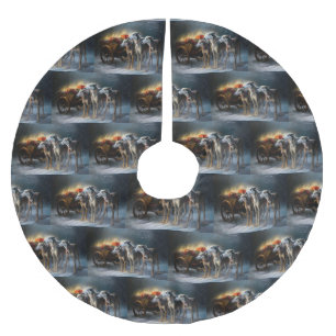 Greyhound Snowy Sleigh Kerstmisdecor Kerstboom Rok