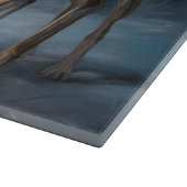 Greyhound Snowy Sleigh Kerstmisdecor Snijplank (Hoek)