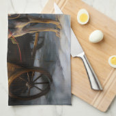 Greyhound Snowy Sleigh Kerstmisdecor Theedoek (Quarter Fold)