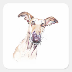 Greyhound Sticker, Laptop Hond Label