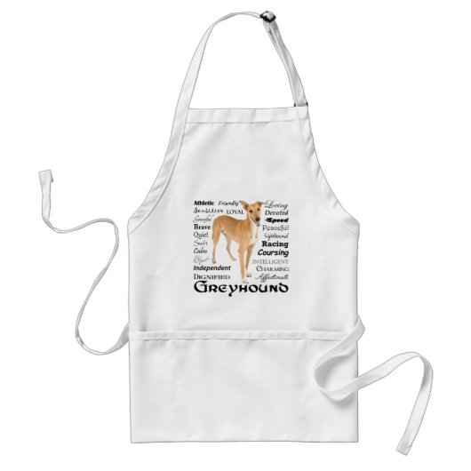 Greyhound Traits Apron Standaard Schort (Voorkant)