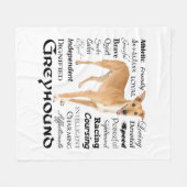 Greyhound Traits Fleece Blanket (Voorkant (Horizontaal))