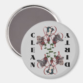 Greyhound Trio Coeurs Chien Lave-vaisselle Magnet (Recto/Verso)