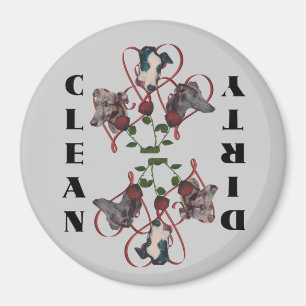Greyhound Trio Hearts Dog Dishwasher Magnet Magneet