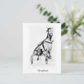 Greyhound Trotter Briefkaart (Staand voorkant)