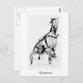 Greyhound Trotter Briefkaart (Voorkant / Achterkant)
