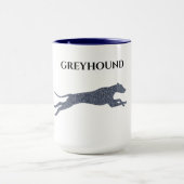Greyhound twee toned mok. mok (Midden)