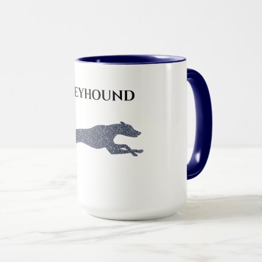 Greyhound twee toned mok. mok (Voorkant rechts)