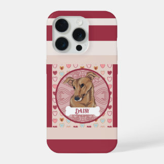 Greyhound Valentine Heart iPhone 11 Pro Case iPhone 15 Pro Hoesje