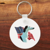 Greyhound vlag sleutelhanger (Voorkant)