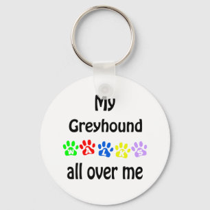 Greyhound wandelingen ontwerp sleutelhanger