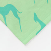 Greyhound whippet dog silhouettes fleece deken (Hoek)