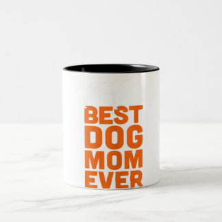 Greyhound Whippet Hondenliefhebber - Beste hond Ma Tweekleurige Koffiemok