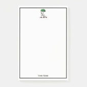 Greyhound Whippet met Boom Heraldic Crest Embleem Post-it® Notes (Voorkant)