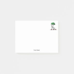 Greyhound Whippet met Boom Heraldic Crest Embleem Post-it® Notes