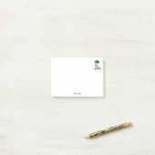 Greyhound Whippet met Boom Heraldic Crest Embleem Post-it® Notes (Op bureau)