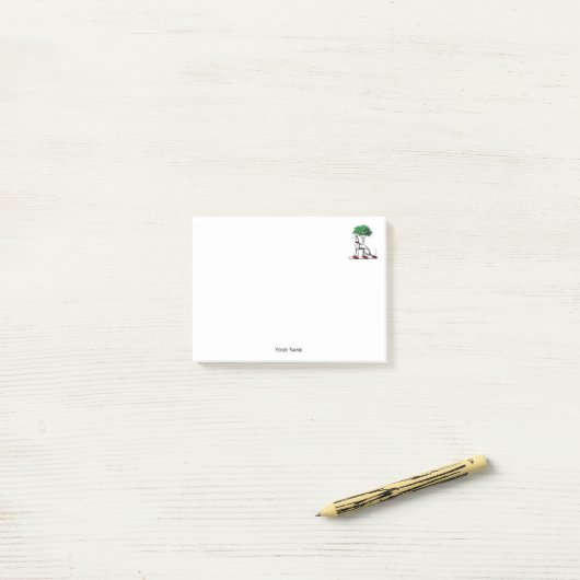 Greyhound Whippet met Boom Heraldic Crest Embleem Post-it® Notes (Op bureau)