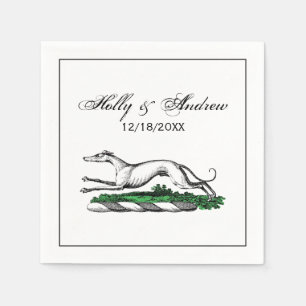 Greyhound Whippet Rennend Heraldisch Wapenschild E Servetten