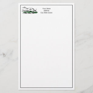 Greyhound Whippet Running Heraldic Crest Emblem Briefpapier
