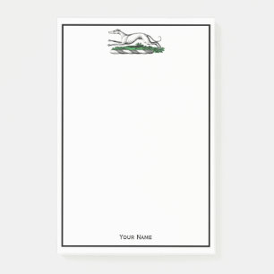 Greyhound Whippet Running Heraldic Crest Emblem Post-it® Notes