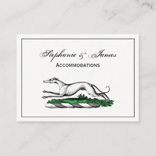 Greyhound Whippet Running Heraldic Crest Emblem Visitekaartje