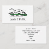 Greyhound Whippet Running Heraldic Crest Emblem Visitekaartje (Voorkant / Achterkant)