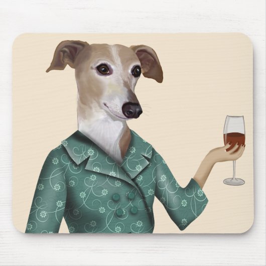 Greyhound Wine Snob Muismat (Voorkant)