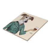 Greyhound Wine Snob Tegeltje (Zijkant)