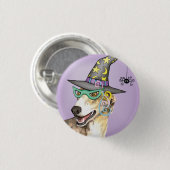 Greyhound Witch Ronde Button 3,2 Cm (Voorkant /achterkant)