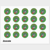 Greyhound Wreath Kerstfeestdag Ronde Sticker (Vel)
