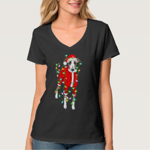 Greyhound Xmas verlichtende kerstman Chris Greyhou T-shirt