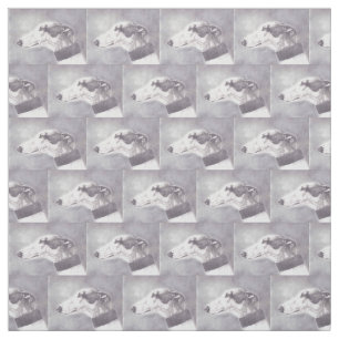 Greyhoundprofiel Dog Art Fabric Stof