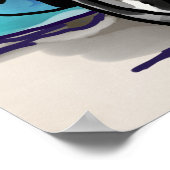 Greyhounds in een Woody bij Beach Poster (Hoek)