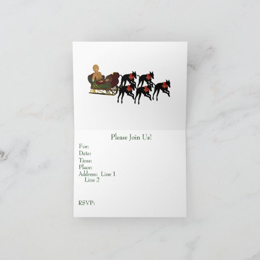 Greyhounds Kerstfeestdag uitnodiging (Binnen)