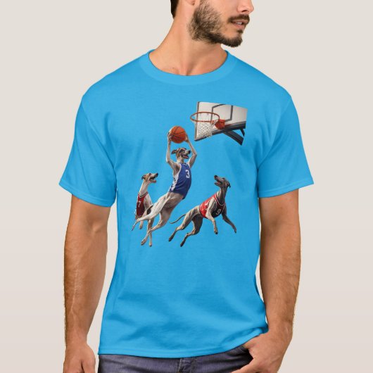 Greyhounds Playing basketball T-shirt (Voorkant)