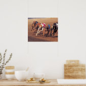 Greyhounds rennen op pad poster (Keuken)