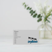 Greyhounds Running Silhouette Animal Carte de visi (Debout devant)