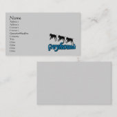 Greyhounds Running Silhouette Animal Carte de visi (Devant / Derrière)