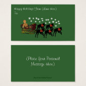 Greyhounds Sleigh Christmas Holiday Gift Kaart Lab (Voorkant /achterkant)