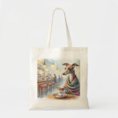 Greyhound's Tea Time canvas tas (Voorkant)