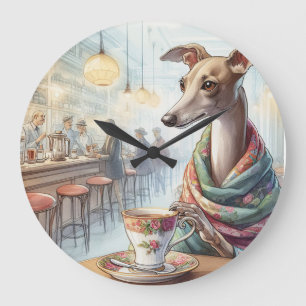 Greyhound's Tea Time Wandklok Grote Klok