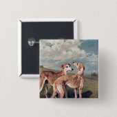 Greyhounds Vierkante Button 5,1 Cm (Voorkant /achterkant)