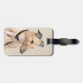 Greyhoundschildering - Cute Original Dog Art Bagagelabel (Achterkant horizontaal)