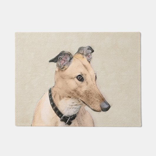 Greyhoundschildering - Cute Original Dog Art Deurmat (Voorkant)