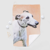 Greyhoundschildering - Cute Original Dog Art Golfhanddoek (Insitu)