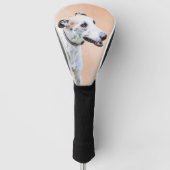 Greyhoundschildering - Cute Original Dog Art Golfheadcover (Voorkant)
